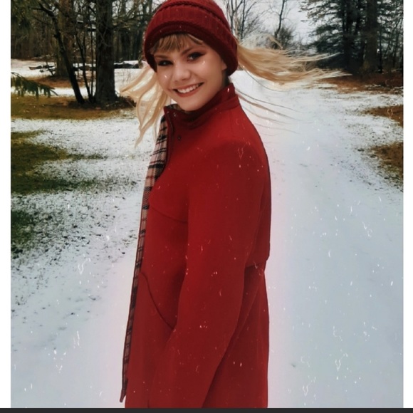 Tommy Hilfiger red blended wool coat - Picture 1 of 13